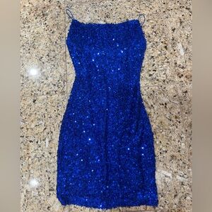Windsor Royal Blue Sequin Mini Dress